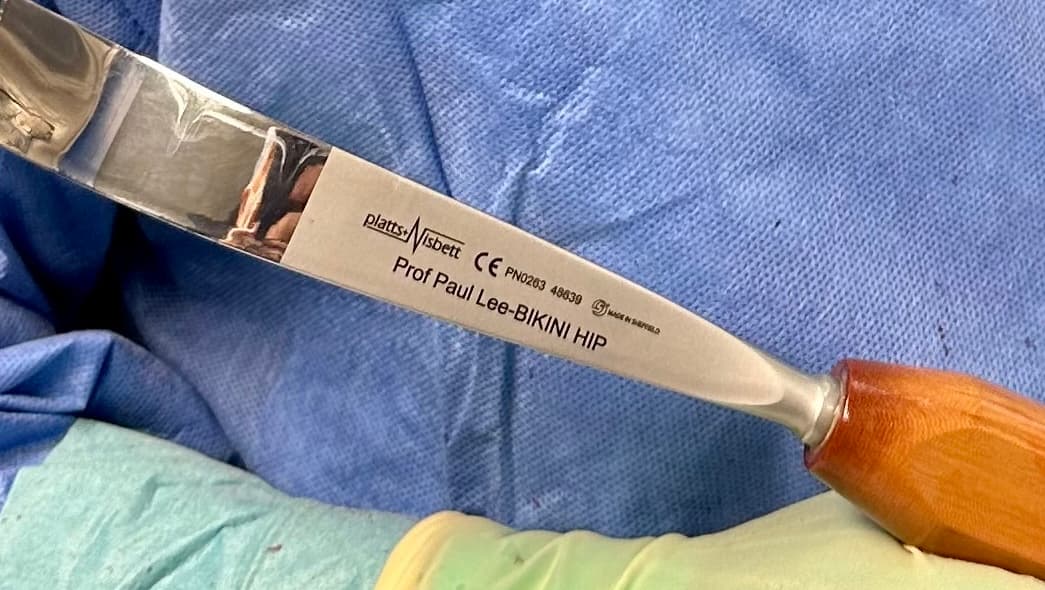 Prof Paul Lee BIKINI HIP — patented surgical instrument